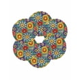 thumbnail image 7 of 15 Inch Round Placemats Set of 6, Boho Colorful Floral Non Slip Heat Insulation PP Table Mats, Spring Flower Botanical Sunflowers Plant Washable Place Mats for Kitchen Dining Party Table Decor, 7 of 7