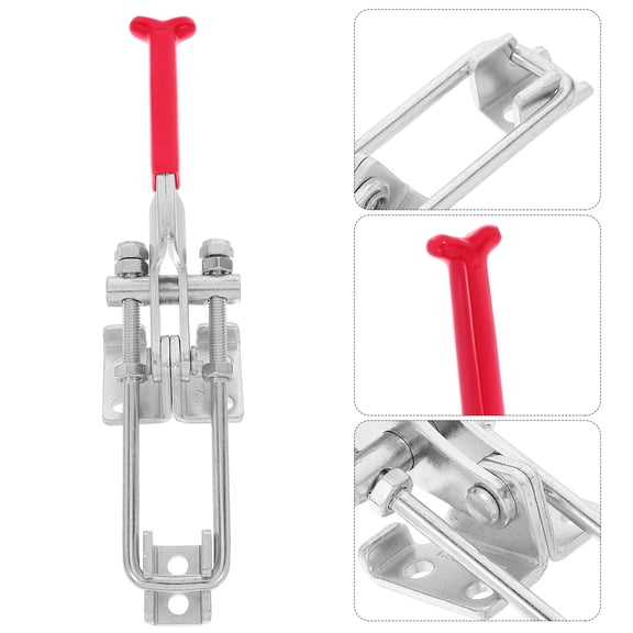 WHAMVOX Heavy Duty Toggle Lock Clasp Buckle Latch for RV Trailer Doors 1 Set Adjustable Metal Latch for Secure Storage Cabinets Tool Box