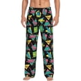 thumbnail image 2 of Kdxio Geometric Dinosaur Print Men's Sleep Pajama Pant Lounge Pants with Pockets, 2 of 8