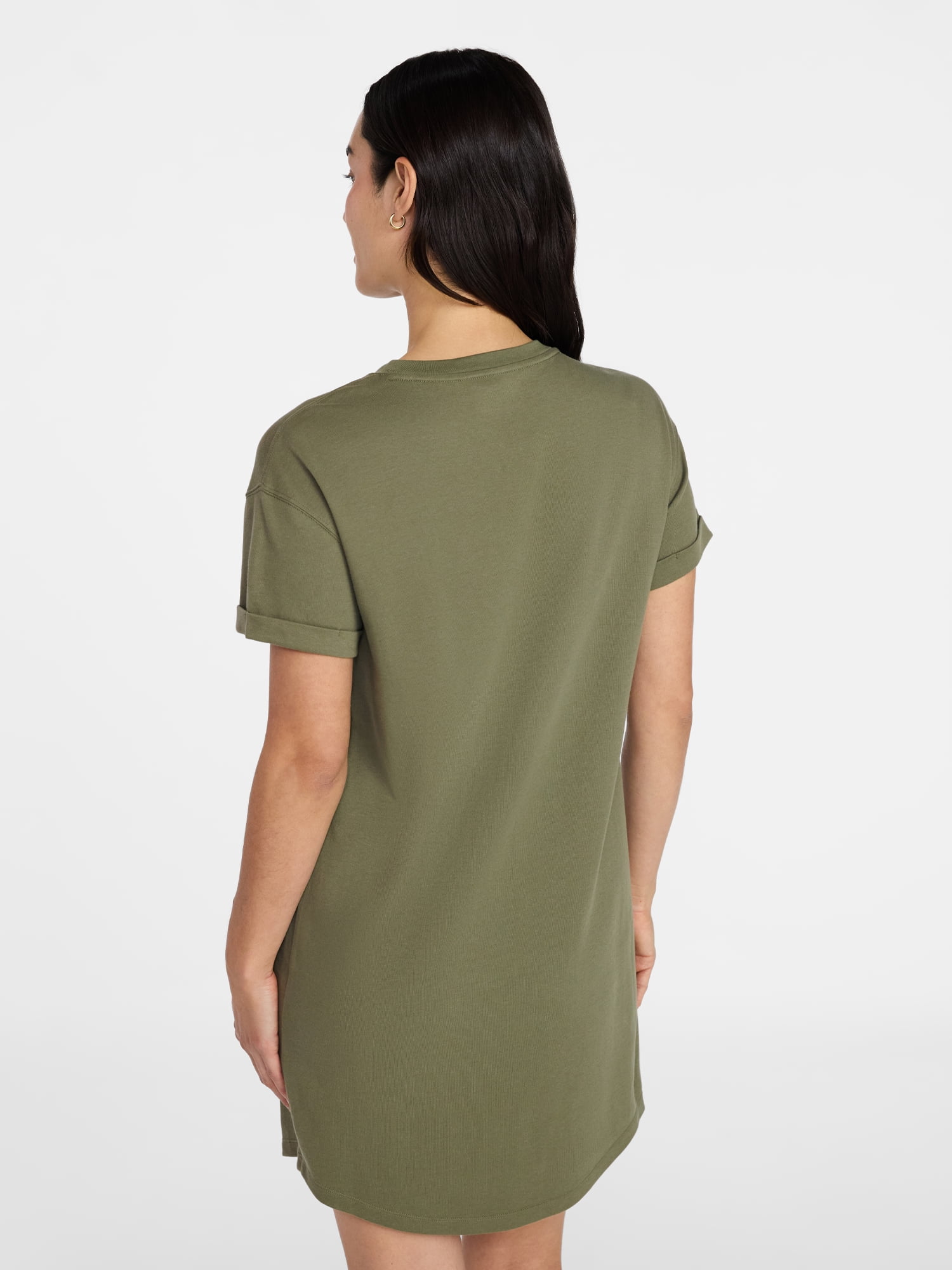 T Shirt Tight Bodycon Tshirt Dress Classic-Fit Cotton-Blend T-Shirt Dress  Lululemon SG