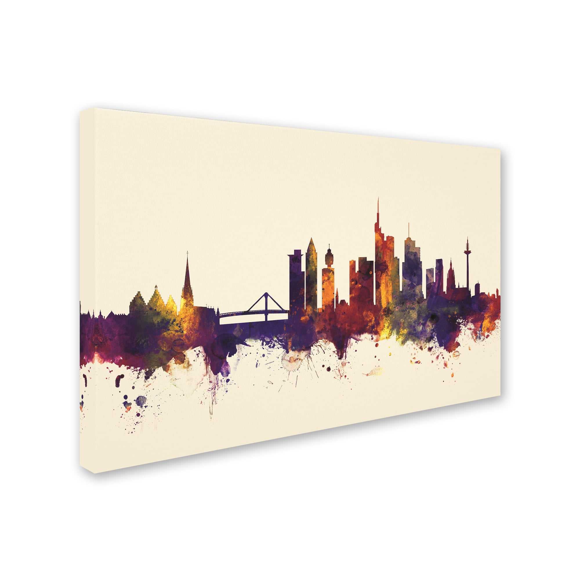 Trademark Fine Art 'Frankfurt Germany Skyline IV' Canvas Art by Michael Tompsett