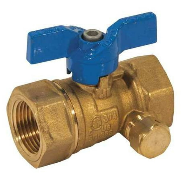 JOMAR VALVE 102304 3/4" FNPT Brass Gas Ball Valve Inline