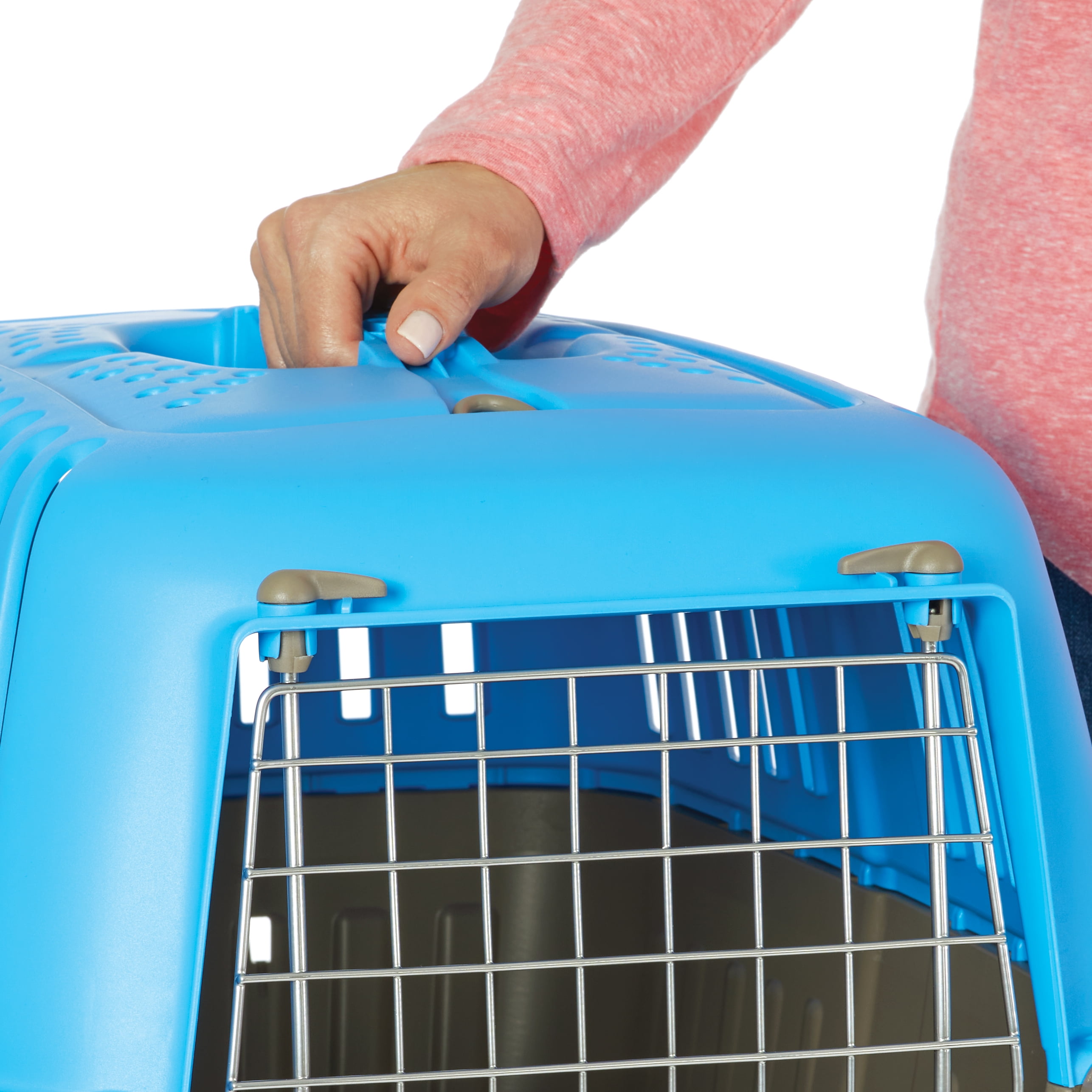 MidWest Homes for Pets 22 inch Spree Travel Pet Carrier for Dog or Cat with Steel Door, Blue