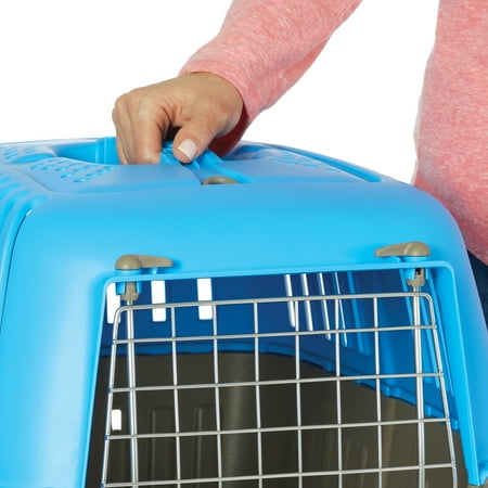 Spree MidWest Homes for Pets Spree 19 Plastic Pet Travel Carrier, Blue w/ Plastic Door, Ideal for XS Dogs