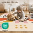 thumbnail image 4 of ODIKA 8'x10' Warm Earth Tones Retro Geometric Design Washable Area Rug 70s Inspired Abstract Shapes and Patterns Non-Shedding, Easy Care, for King Size Bedroom Under Bed, Master Suite, 4 of 7