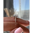 thumbnail image 6 of 3.00Ct Elongated Cushion Cut Moissanite Engagement Ring, Hidden Halo & Pavé, 10K Yellow Gold, 6 of 7