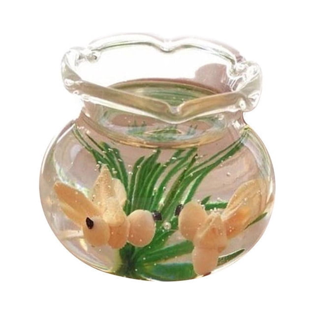 Accessoire de Mini Aquarium Miniature en Résine Jouet pour Maison de Poupée 1/6 1/12 Clève Perles Multiplication compatible avec Machine Jeu de Conscience Corporelle Bâton de Pluie pour Enfants Artisanat Ensemble de Couture pour Garçons Construction pour