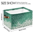 thumbnail image 4 of Yayeee Canvas Storage Basket with Handles for Shelves Fabric Bins Closet Organizer, Green and White Pattern, 4 of 8