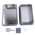 thumbnail image 2 of Stainless Steel Cat Litter Box Top Entry Anti Splashing Large Metal Kitty Toilet for Big Cats, 2 of 7