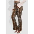thumbnail image 4 of High Waist Buttery Soft Flare Palazzo Pants - Yellow, White, Greenish Blue, Burgundy Boho Print, 4 of 9