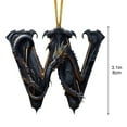 thumbnail image 3 of Dragon Christmas Ornaments, Christmas Alphabet Dragons Decoration Pendant, Gothic Christmas Dragon Pendant, Dragon Ornaments for Christmas Tree Hanging Ornament, 3 of 6