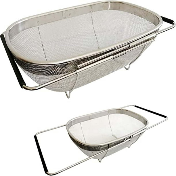 Coladera De Malla Expandible CHIC FLIC RD Royal Cook De Acero Inoxidable 13.5 x 9.5 Pulgadas