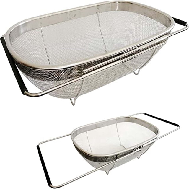 Coladera De Malla Expandible CHIC FLIC RD Royal Cook De Acero Inoxidable 13.5 x 9.5 Pulgadas