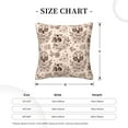 thumbnail image 4 of Square Throw Pillow Covers with Core, Ethnic Style Line Skull Pillows for Sofa Beds, 20" x 20" Multicolor, 4 of 9