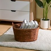Homezone Brown Handwoven Maize Basket, Oval
