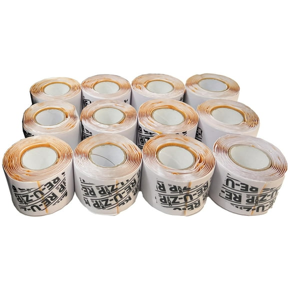 RE-U-ZIP Mounting Strip Refills | 12 Pack | for Use with RE-U-ZIP Reusable Dust Barrier Zippers & Magnetic Entry Strip (Magnetic Dust Barrier Zipper)