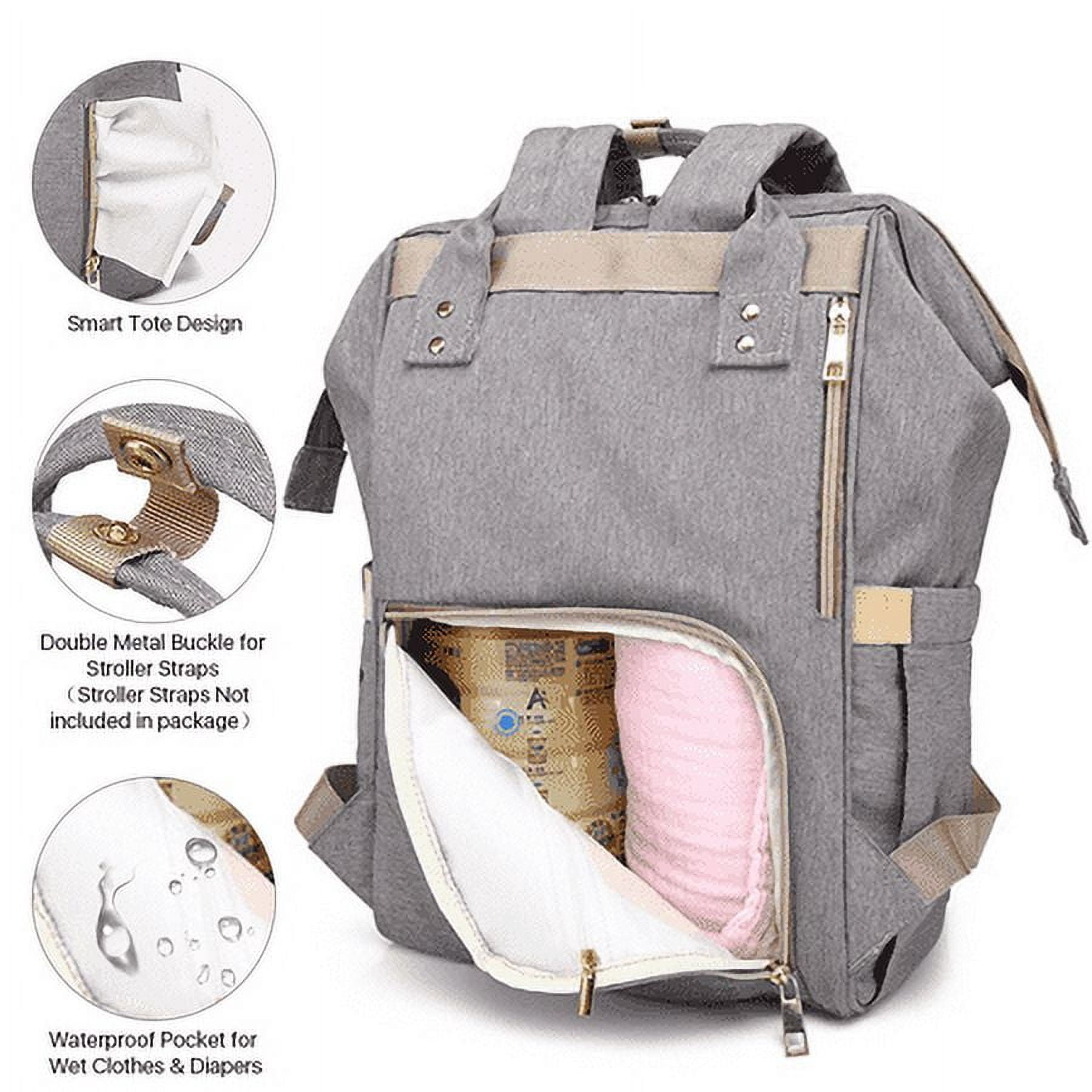 SUPTREE Diaper Bag Backpack for Girls Boys Large Capacity Travel Nappy Bag for Mom Toiletries Waterproof