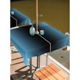 thumbnail image 2 of Outdoor Table Cloth with Umbrella Hole and Zipper, Blue Black Ombre Waterproof Square Tablecloth 54"x54", Modern Gradient Abstract Art Washable Table Cover for Outside Party Patio Picnic, 2 of 8
