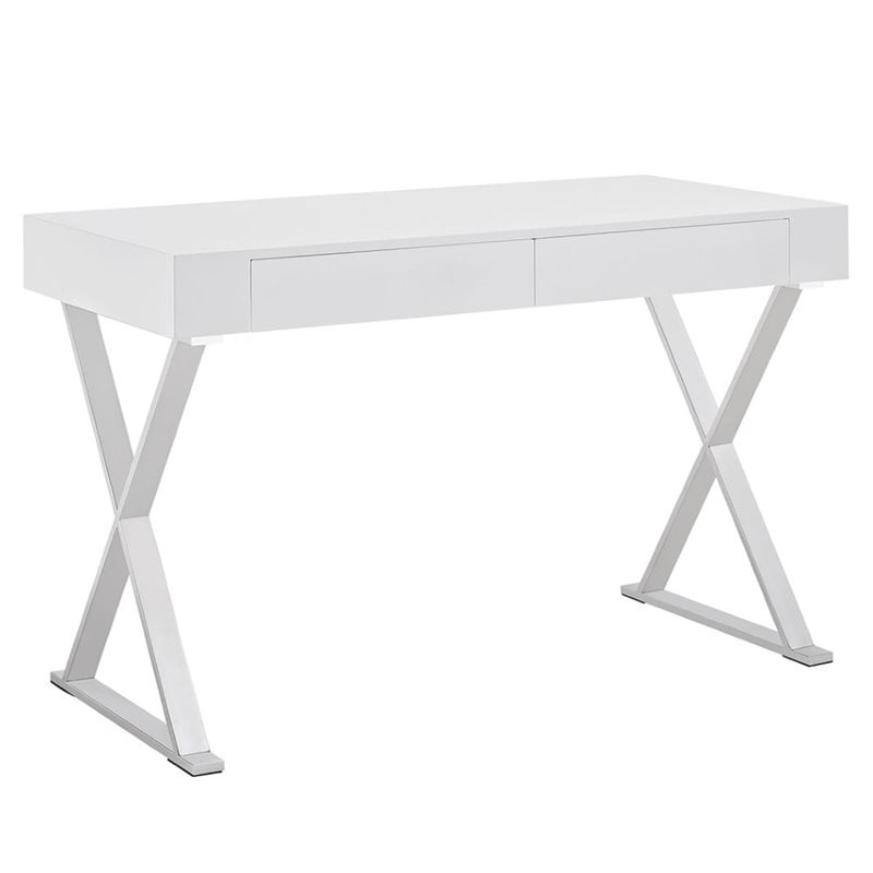 Hawthorne Collection Modern Office Desk in White
