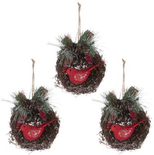 Cardinal Birds Nest Ornament