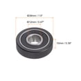 thumbnail image 2 of Unique Bargains Roulement à Rouleau à Poulie en PU 12x38x10 mm, Roue de Guidage Revêtue de Polyuréthane pour Usage Industriel, Noir, 2 of 5