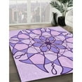 thumbnail image 3 of Ahgly Company Machine Washable Indoor Square Transitional Blossom Pink Area Rugs, 5' Square, 3 of 7