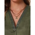 thumbnail image 5 of DARING DIVA Women's Vintage V Neck Faux Suede Button Down Sleeveless Jacket Vest S Army Green, 5 of 6