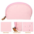 thumbnail image 3 of Bolsa de maquillaje de media luna, pequeña bolsa de belleza cosmética de media luna para monedero, práctico organizador de bolsas de cosméticos para mujeres, rosa beige, 3 of 8