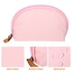 thumbnail image 3 of Bolsa de maquillaje de media luna, pequeña bolsa de belleza cosmética de media luna para monedero, práctico organizador de bolsas de cosméticos para mujeres, rosa beige, 3 of 8