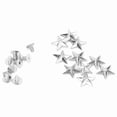 thumbnail image 1 of 10 remaches de estrella de metal con forma de estrella para bolsos, zapatos y decoración de cuero (14 mm, plateados), 1 of 14