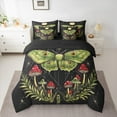 thumbnail image 2 of jejeloiu Red Mushroom 7-Piece Twin Bedding Sets,Green Moth Bedding Comforter Set,Tropical Botanical Leaves Sheet Sets For Girl Child,Microfiber Bedroom Decor Reversible, 2 of 8