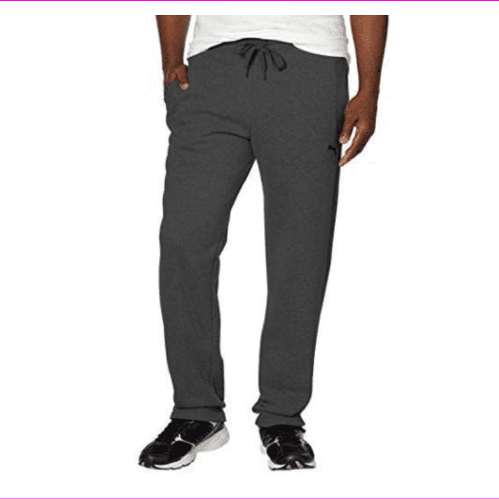 PUMA - PUMA Mens Tapered Leg Fleece Pants S/Dark Gray - Walmart.com ...