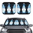 thumbnail image 2 of Bingfone Christmas Gnome Snowflake Windshield Sun Shade 2-Piece Foldable Car Front Window Sunshade for Most Sedans SUV Truck - Medium, 2 of 7