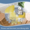 thumbnail image 3 of Round Tablecloth 60 Inch,Grey and Yellow Abstract Art Decorative Circular Table Cloth Cover Washable Heat Resistant for Kitchen Dinning Holiday, 3 of 4