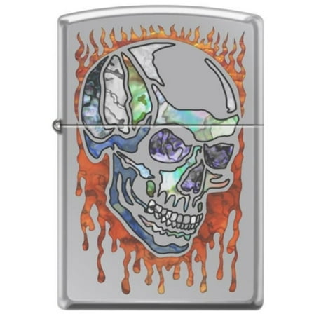 Zippo Lighter - Skull Fusion High Polish Chrome