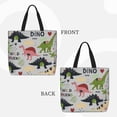 thumbnail image 3 of Kll Cute Dinosaurs Pattern Aesthetic Tote Bag For Women Beach Bag Shopping Bags Shoulder Bag Reusable Grocery Bags, 3 of 8
