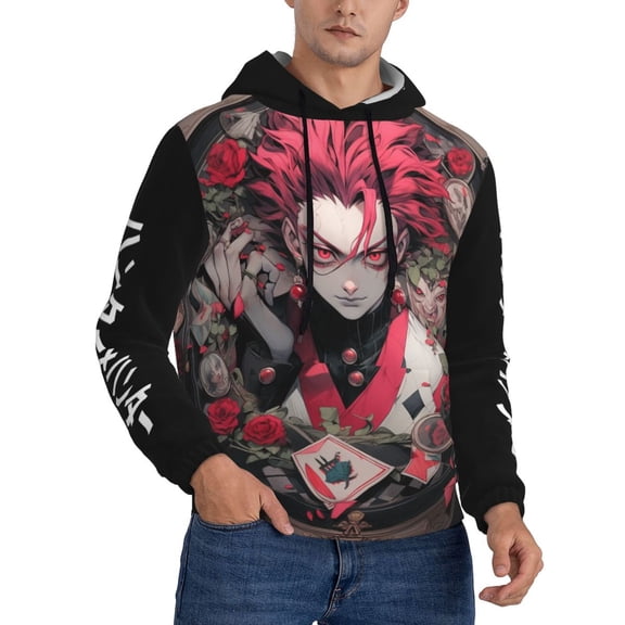 Unisex Hunter X Hunte Hisoka Pullover Hoodies 3D Print Novelty Sweatshirts Hoodie with Pocket for Men Women