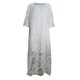 thumbnail image 4 of Vestido de longitud media de malla de empalme de manga media de color sólido casual de moda de verano para mujer Fridja  bnh1547, 4 of 6