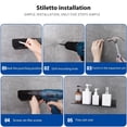 thumbnail image 3 of Yuarrent Estante de almacenamiento, organizador de superficie plana resistente, resistente al agua, protección contra el óxido, estantes de baño tipo Accesorios de baño 30 centimetros Yuarrent HA066267-01, 3 of 6