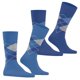 thumbnail image 2 of Burlington Calcetines de hombre, paquete de 2 - Argyle, Clip, Talla única, 40-46 Azul oscuro 40-46, 2 of 6