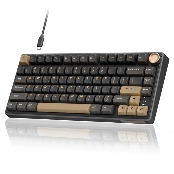 Teclado para juegos RK ROYAL KLUDGE R75 con cable 75% con botón de volumen