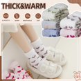 thumbnail image 2 of Womens Fuzzy Socks Soft Cozy Fluffy Slipper Socks Winter Warm Plush Sleeping Christmas Socks 5 Pairs, 2 of 6