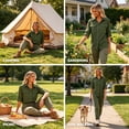 thumbnail image 3 of Upf 50 Sun Protection Women's Long Sleeve Shirts Outdoor Fast Dry Fishing Hiking Travel Tops Lightweight Breathable Rash Guard for Summer | CSEONE,Army Green L, 3 of 9