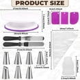 thumbnail image 2 of Dsseng 35Pcs Cake Decorating Kit for Cake Cupcake Decorations Sturdy Rotatable Cake Stand Decor Kit Anti Slip Stable Baking Decorating Supplies for Home Shop Use, 2 of 10