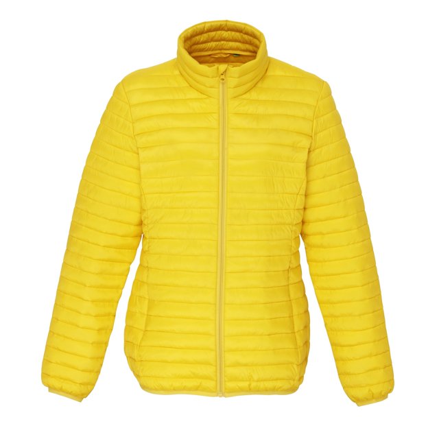 2786 - Chaquetilla acolchada con capucha modelo Tribe para mujer (Amarillo)
