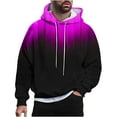 thumbnail image 2 of Haoxianjian Shirts For Men Cute Hoodies Men Casual Fashion Hooded Sweatshirts Round Neck Print Pullover Long Sleeve Tops Sweatshirt Thick Winter Hooded Sweatshirt On Clearance, 2 of 6
