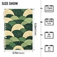 thumbnail image 2 of FORMRS 1-Subject Spiral Notebook 8" x 5" College Ruled 60 Refillable Sheet A5 Hard Cover, 2 Pack, Green Abstract Shapes, 2 of 7