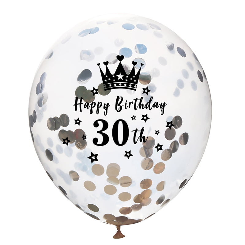 10pcs//Set 12/" Clear Confetti Latex Balloons Birthday Decoration Party Supplies