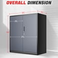 thumbnail image 6 of DNA Motoring 36" Gray/Black Lockable Metal Storage Tool Utility Cabinet w/ Adjustable Shelves, 6 of 7
