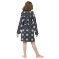 thumbnail image 4 of FORMRS Niños Bathrobe Unisex Hooded Robe Soft Plush Pajamas Sleepwear, Size 10-12T, Red Fireworks Pattern, 4 of 7